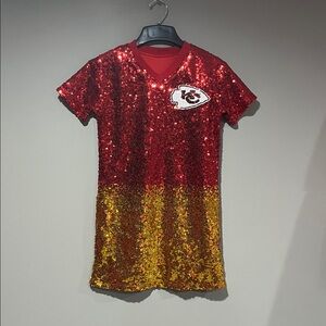 Kansas City Chiefs Girls Sequin dress NWOT